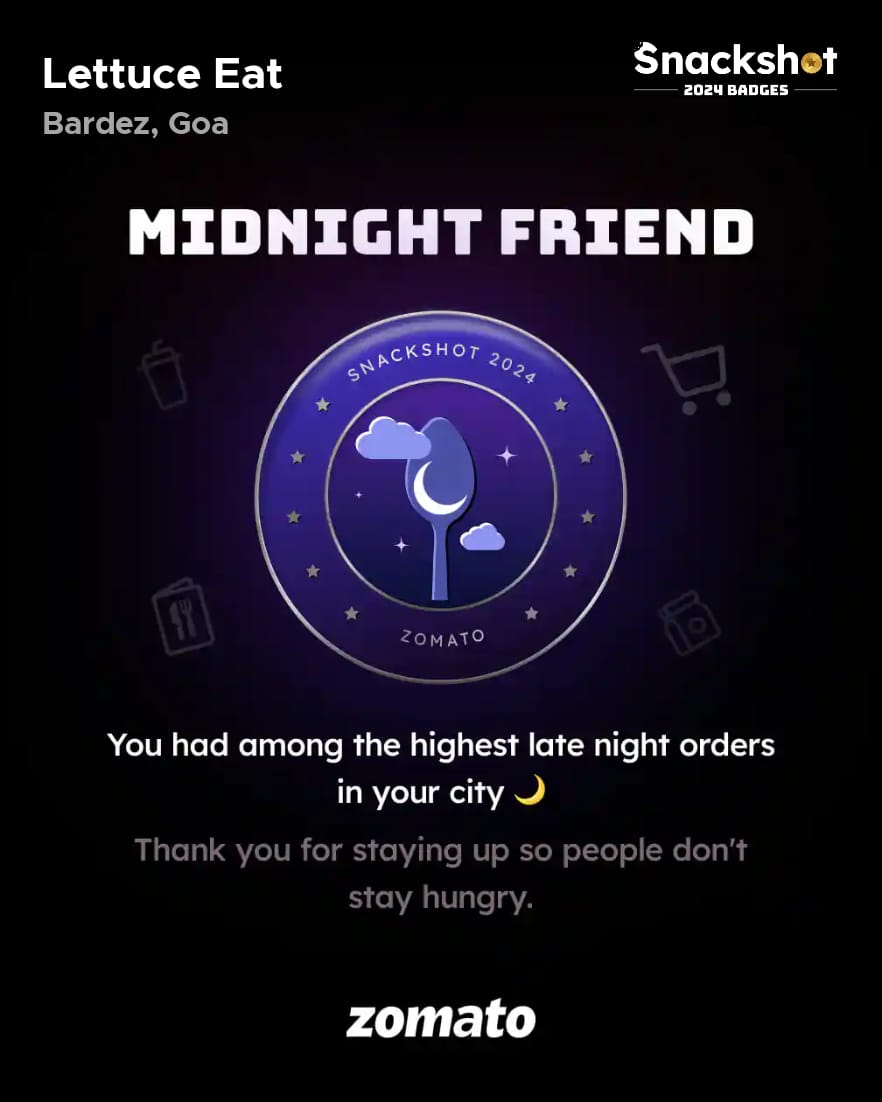 Lettuce Eat Award midnight friend